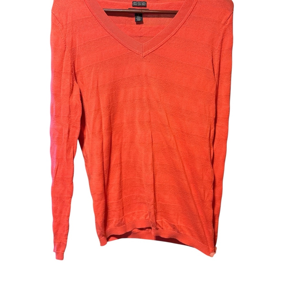 🌞 Tommy Hilfiger Orange Fitted Long Sleeve